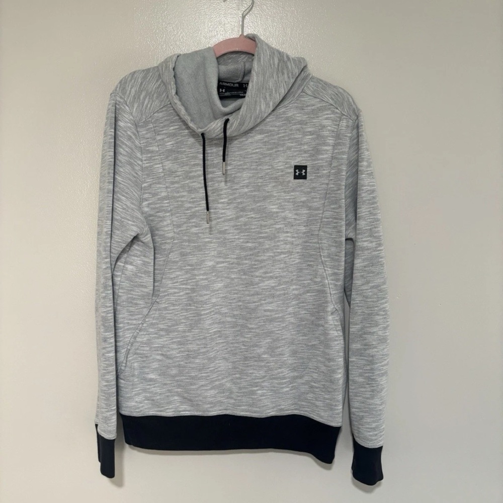 Under Armour Gray and Black Cowl Neck Sweater